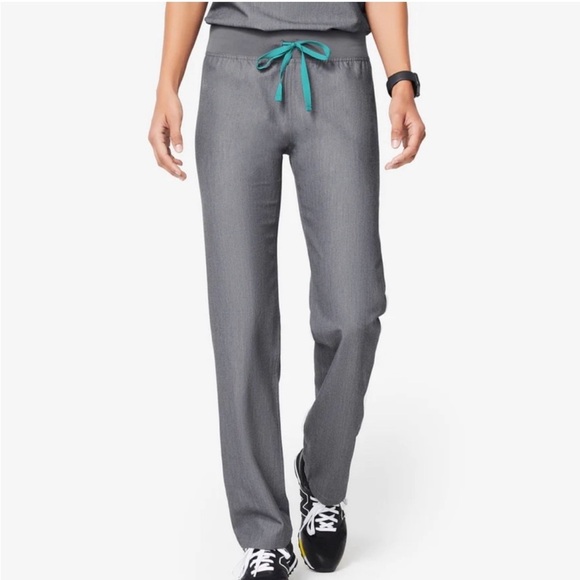 FIGS Technical Collection Straight-Leg Gray Teal Scrub Pants – XS - Picture 1 of 11